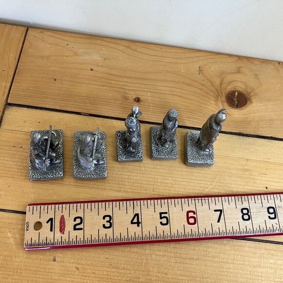 Frontiersman & Native American Pewter Figurine Set of 5 Poet Collectables Canada - Picture 5 of 8